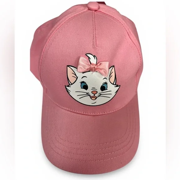 Disney The Aristocats Marie Baseball Cap Pink Adjustable Snapback Bow