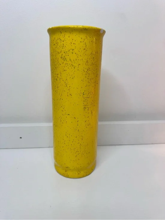 Yellow Speckled Ceramic Bud Vase - Home Accents