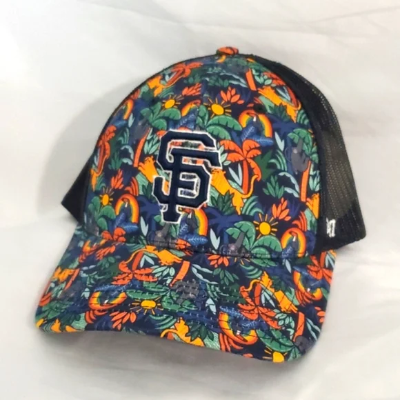 San Francisco Giants Youth Jungle Zoo Trucker Hat Navy Embroidered Baseball Cap