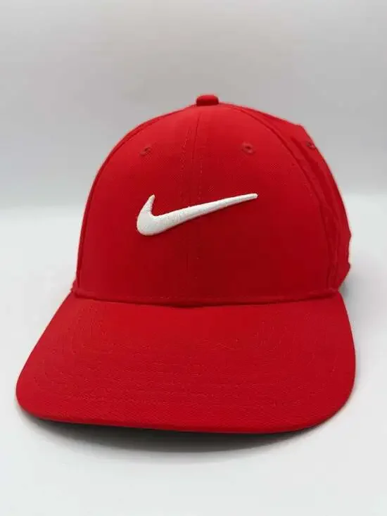 Nike Dri-FIT Club Cap Red Adjustable Hat S/M Golf Athletic FB5625-657