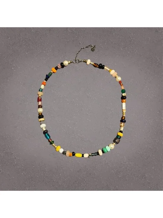 Handmade Multicolor Mixed Bead Necklace