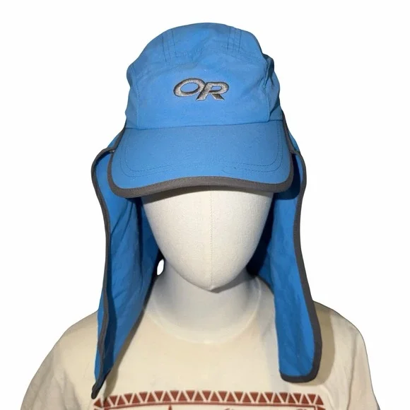 Outdoor Research Sun Runner Cap in a bright blue color. 1-3yr Baby