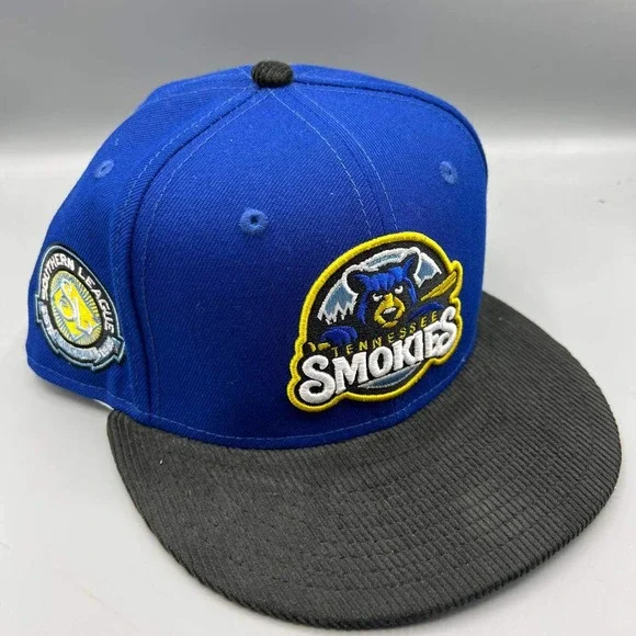 Tennessee Smokies‎ Hat Men 7 5/8 Blue Corduroy 59Fifty New Era MiLB Fitted Cap