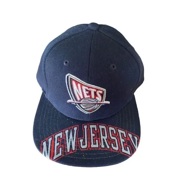 NBA, Mitchell & Ness men’s New Jersey nets, blue hand with classic hat