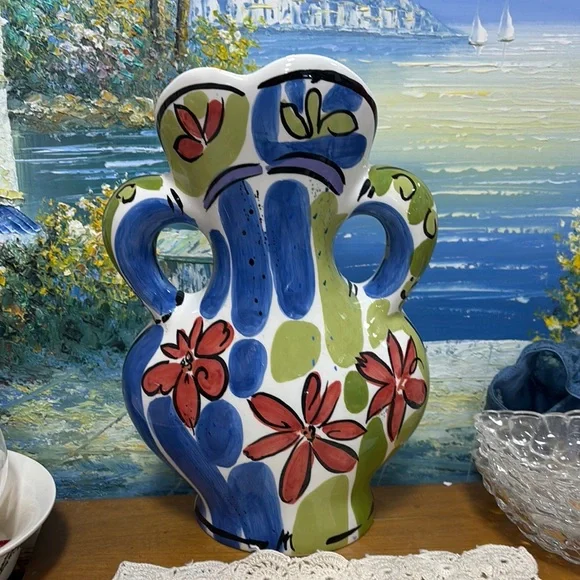 Kathryn Youngs Floral Flat Wall Vase