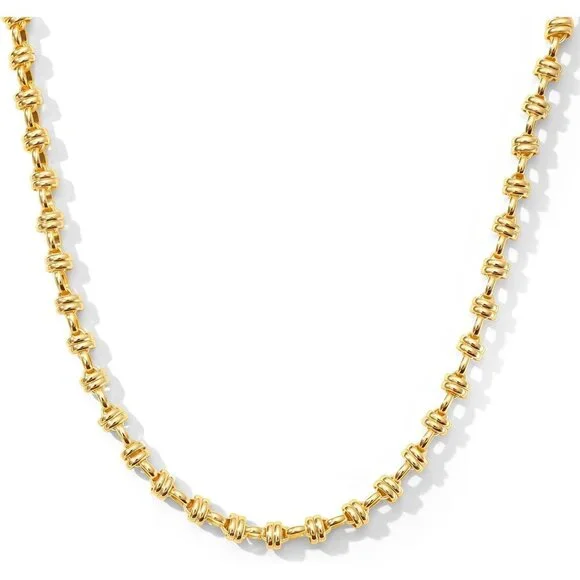 Women Gold 14k Gold Plated Chunky Link Adjustable Link Choker Chain Hip-hop Neck
