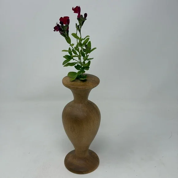 MYRTLEWOOD Turned Wood Design Mid Century Bud Vase