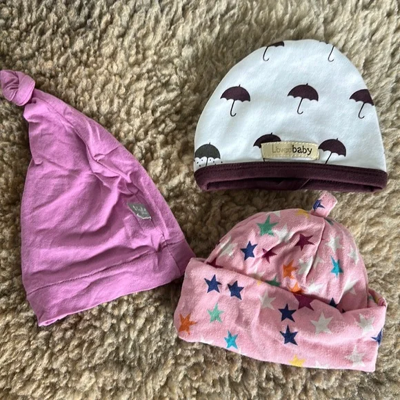 Kyte baby the land of nod L’ovedbaby girl infant hat knot newborn pink