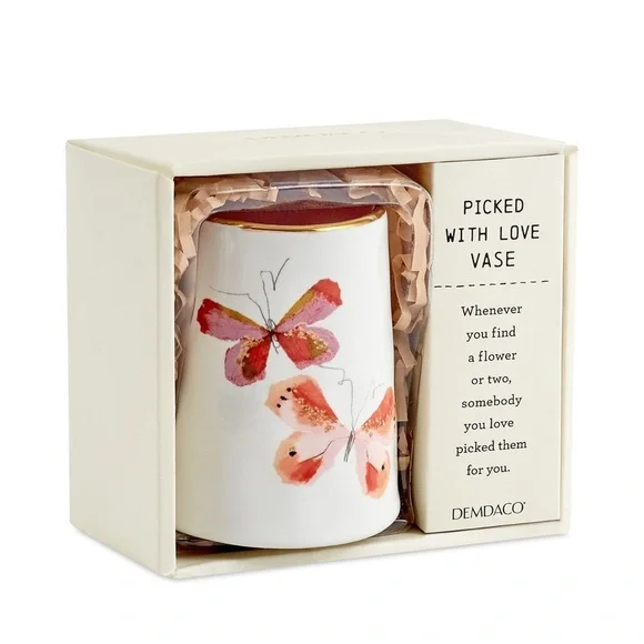 Demdaco Picked With Love Mini Butterfly Vase, 3.5