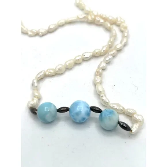 Vintage Freshwater Pearl and Glass Beaded Necklace