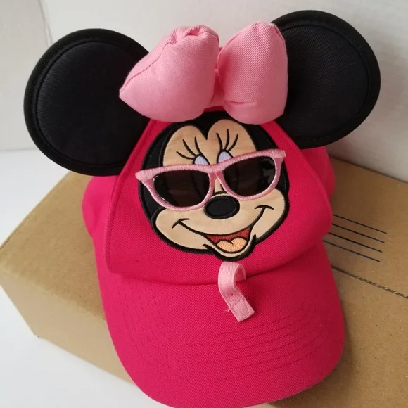 Disney Minnie Mouse Bow-tique Cotton Baseball Hat Girls Pink Snapback