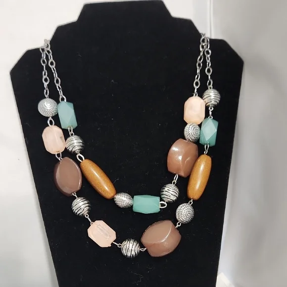 Bold Chunky Beaded Statement Necklace