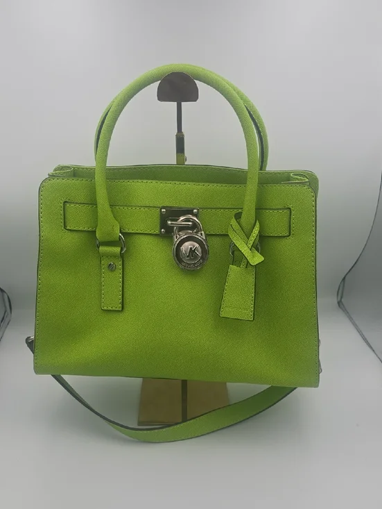 Michael Kors Lime Green Saffiano Leather Satchel