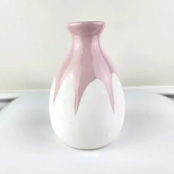 Pink Drip  Ceramic Vase Isaac Mizrahi Loves XO, Sienna