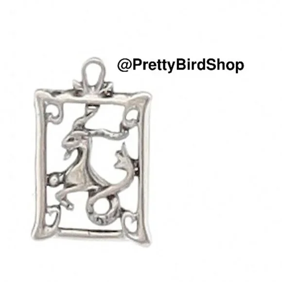 Capricorn PENDANT pewter laser cut Zodiac sign new goat horoscope