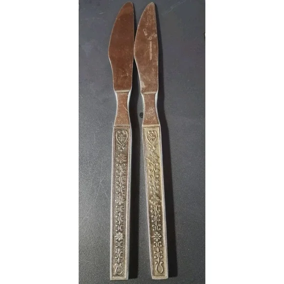 Vintage Riviera Cordova Stainless Steel  Lot Of 2 Stainless Butter Knives Korea