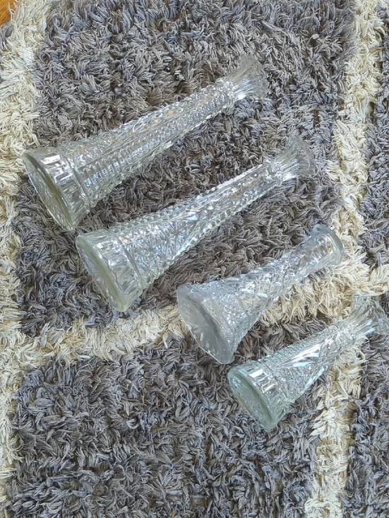Wexford Bud Vases By Anchor Hocking Clear Glass Bud Vases Set of 4