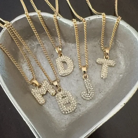 Gold Initial Pendant Necklace