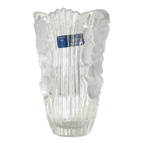 VTG Crystal Clear Industries Crystal Vase 6