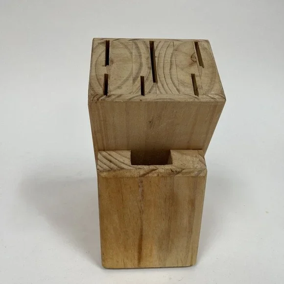 Wooden Knife Block 7 Slots 4 1/8
