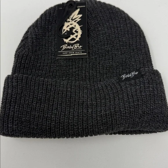 BinkyBro Gray Kids Knit Beanie BRAND NEW