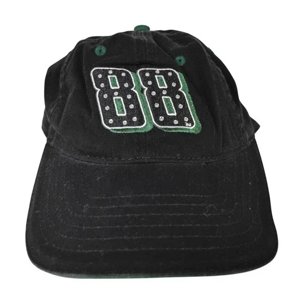 Dale Jr NASCAR 88 AMP‎ Green Black Bedazzled Hat Cat Adjustable Chase Authentic