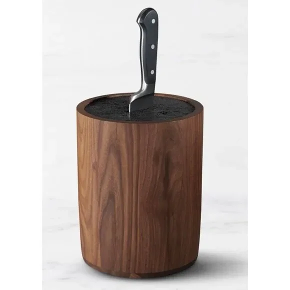Williams Sonoma Walnut  Kapoosh Walnut Knife Holder