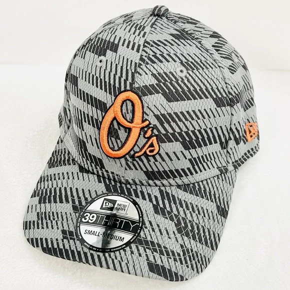 New‎ Era Baltimore Orioles Clubhouse 39THIRTY Stretch Hat Cap S/M Gray MLB