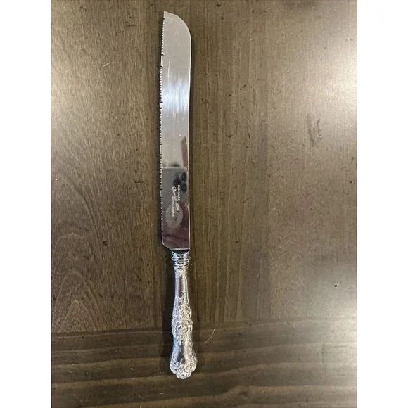 Blade Sterling Silver Made in England Stainless Steel‎ Serrated Bread Knife