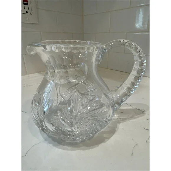 Vintage Beautiful Polish Cut Crystal Pinwheel Pattern 5