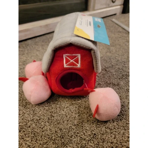 ZippyPaws Burrow Pig Barn Interactive Puzzle Squeaky Plush‎ Dog Toy ZP821 NEW