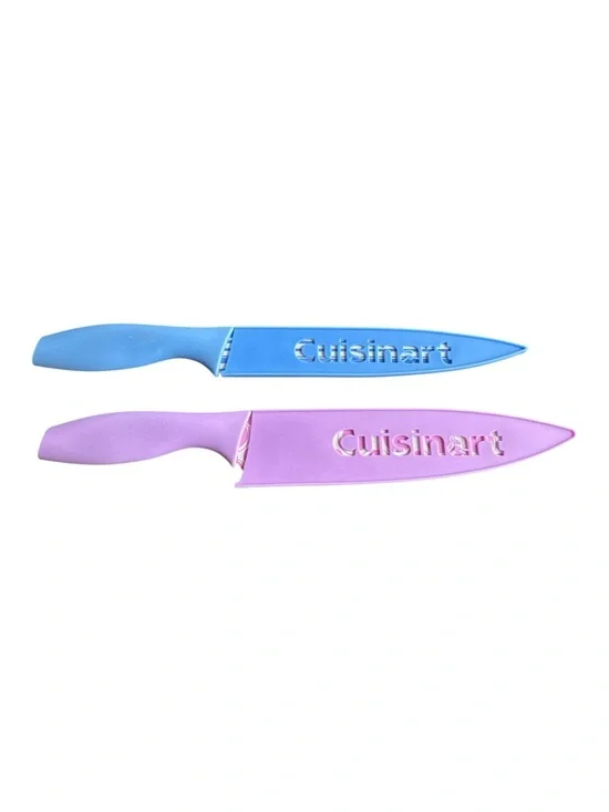 Cuisinart Nonstick Kitchen Knife Lot Chef Slicing Knife 8 Inch W‎ Covers