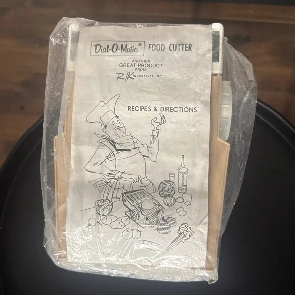 Dial-O-Matic Food Cutter Vintage 1970's 1 Blade Made In USA W/ Original Manual