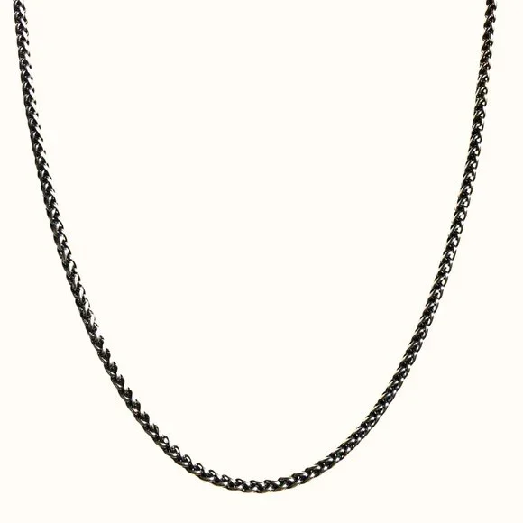 Bundle of 2 Mens Solid Sterling Silver Chopin Chain 55mm abel232