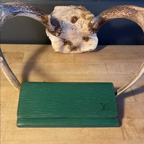 Louis Vuitton Green Epi Leather Long Wallet
