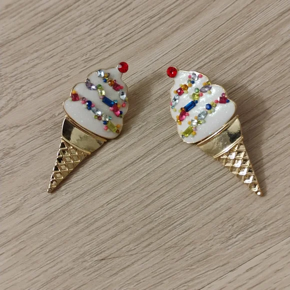 BaubleBar Gold and Multicolor Ice Cream Earrings