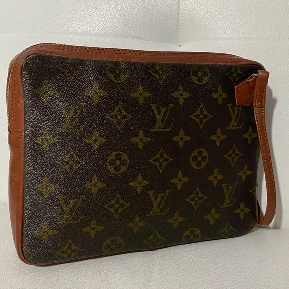 Authentic Louis Vuitton Monogram Vintage Pochette Sport PM Clutch
