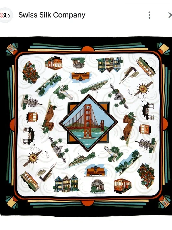 Swiss silk company silk scarf
