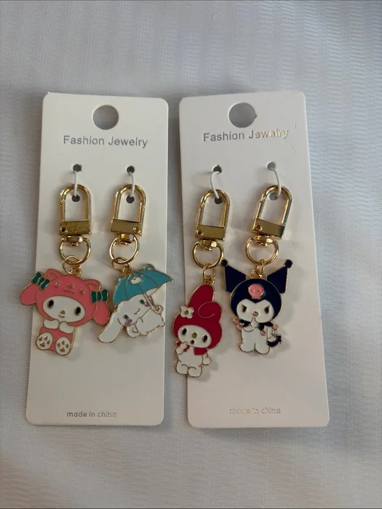 Sanrio Character Keychain / Zipper Pulls Pair