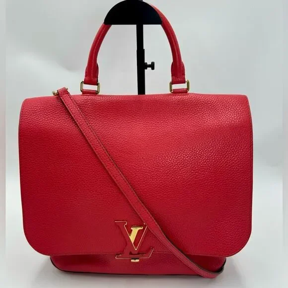 Louis Vuitton Coquelicot Taurillon Leather Volta 2way LV Handbag Messenger