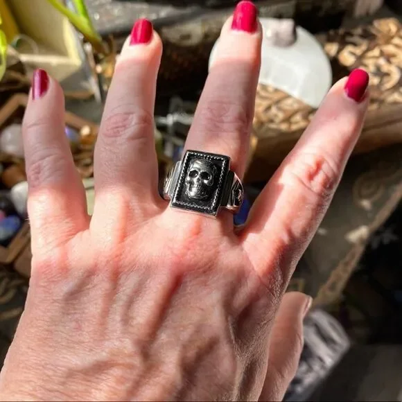 Stainless Steel Skull Ring Sizes 9–12
