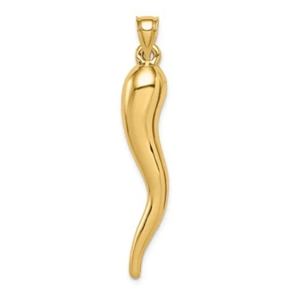 10k Gold Man’s Italian Horn Pendant