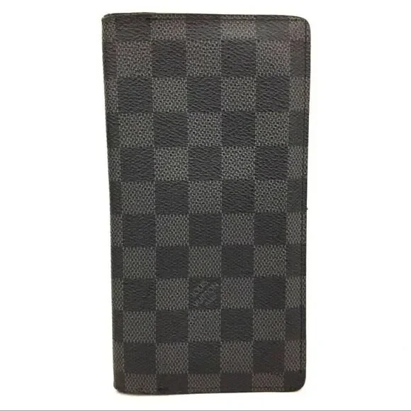 Authentic Louis Vuitton Damier Graphite Long Wallet Purse/TA2172.