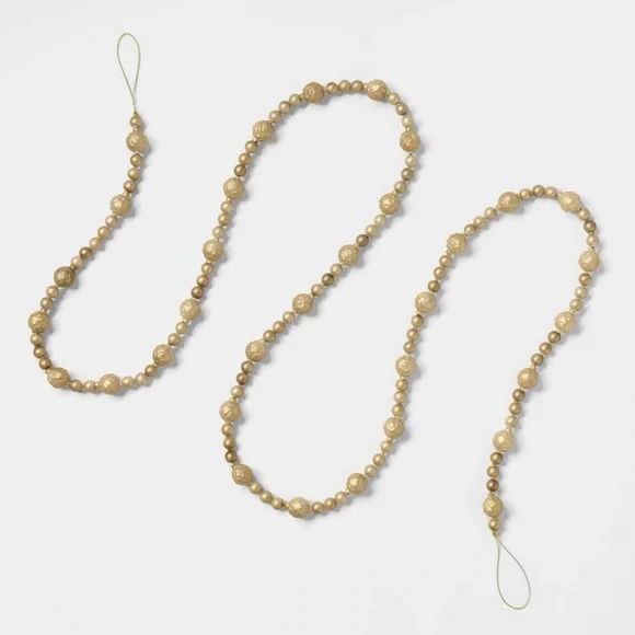 Gold Bead Christmas Garland - Threshold™ designed with Studio McGee