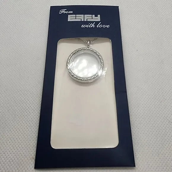 NWT Effy Silver Locket Necklace