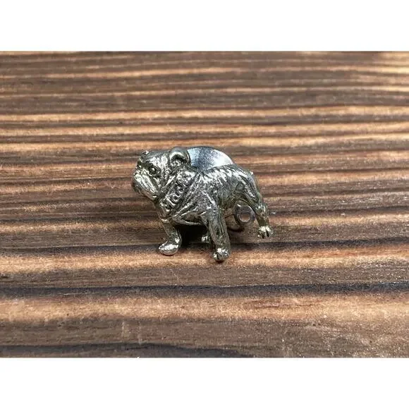 Vintage Mack Trucks Silver Tone Bulldog Tie Tack Lapel Pin