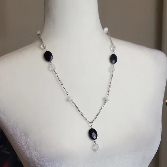 Chic Black and White Necklace