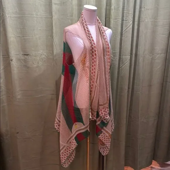 Gucci silk scarf vest