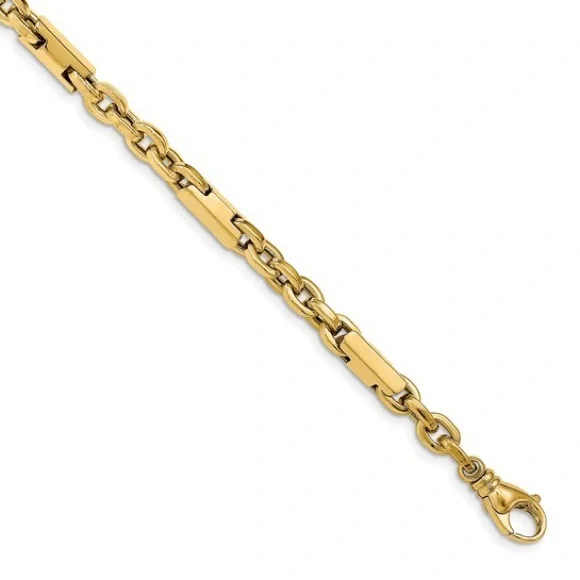 Leslie's 14K Men's Polished Fancy Link Bracelet