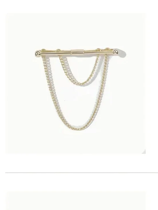 NEW MEN GOLD HANGING BRROCH PIN